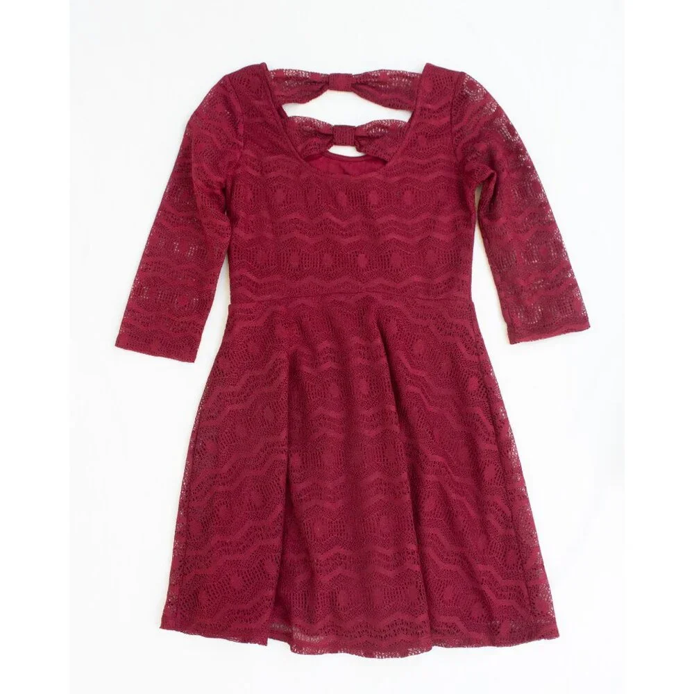 Xhilaration Lace Lined Dress - Red - Picture 5 of 5